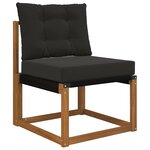 vidaXL Coussin de canapé d'extérieur 2 Pièces Noir Polyester