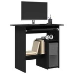 vidaXL Bureau chêne noir 80x45x74 cm bois d'ingénierie