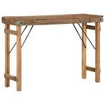vidaXL Table d'appoint Marron 110 x 35 x 76 cm Bois Recyclé Solide