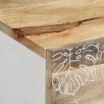 vidaXL Table basse 80x50x40 cm bois de manguier massif