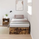 vidaXL Cadre de lit de rangement en chêne fumé 80x200 cm