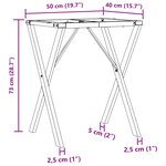 vidaXL Pieds de table à manger cadre en X 50x40x73 cm fonte