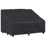 vidaXL Housse de banc de jardin Noir 130 x 95 x 40 / 80 cm Tissu 420D
