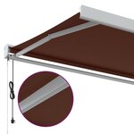 vidaXL Auvent rétractable automatique marron 450x300 cm