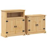 vidaXL Ensemble de meubles salle de bain 2 Pièces Corona bois pin massif