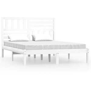 vidaXL Cadre de lit sans matelas blanc bois de pin massif 160x200 cm