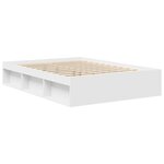 vidaXL Cadre de lit sans matelas blanc 140x190 cm