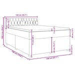vidaXL Sommier à lattes de lit avec matelas Crème 140x190 cm Tissu