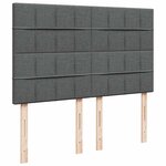 VidaXL Cadre de lit ottoman avec matelas gris foncé 140x190 cm tissu