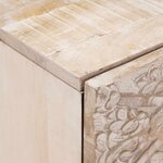 vidaXL Cabinet de chevet Blanc 40 x 33 5 x 46 cm Bois de mangue massif