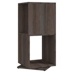 vidaXL Armoire rotative Gris chêne 34 5x34 5x75 5 cm bois d'ingénierie