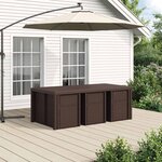 vidaXL Ensemble de salle à manger pour jardin avec coussin 7 Pièces PP