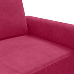 vidaXL Canapé à 2 places Rouge bordeaux 140 cm Velours