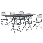 vidaXL Ensemble de salle à manger pour jardin 7 Pièces Anthracite