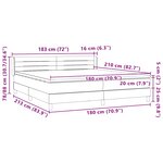 vidaXL Sommier à lattes de lit et matelas gris clair 180x210cm velours