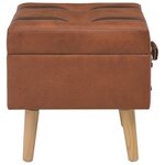 vidaXL Tabouret de rangement 40 cm marron pâle similicuir