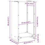 vidaXL Portant de bois de chauffage 40x30x80 cm acier inoxydable