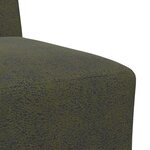 vidaXL Fauteuil 3 Pièces Vert 55 x 74 x 82 cm Cuir suédé faux