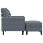 vidaXL Fauteuil avec repose-pied Gris foncé 60 cm Velours