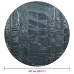 vidaXL Film solaire de piscine flottant PE 527 cm Noir et bleu