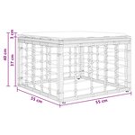 vidaXL Pouf de Jardin Noir polyrotin