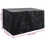 vidaXL Housse de salon de jardin 8 œillets 180x70x90 cm