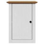 vidaXL Meubles de salle de bain 3Pièces BODO blanc marron bois pin massif
