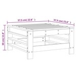 vidaXL Repose-pied de jardin blanc bois de pin massif