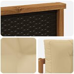 vidaXL Sofa de milieu extérieur Naturel