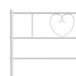 vidaXL Cadre de lit métal sans matelas avec pied de lit blanc 80x200cm