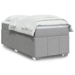 vidaXL Sommier à lattes de lit avec matelas gris clair 80x200 cm tissu