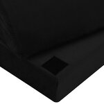 vidaXL Coussin de repose-pieds Uni Noir 44 x 29 x 17 cm