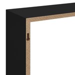 vidaXL Étagères murales sous forme de cube 3 Pièces Noir MDF
