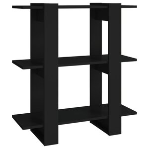 vidaXL Bibliothèque/Séparateur de pièce Noir 80x30x123 5 cm
