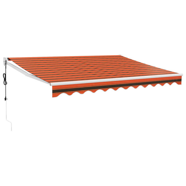 vidaXL Auvent rétractable automatique orange et marron 3x2 5 m