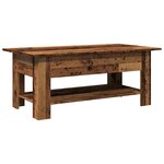 vidaXL Table basse vieux bois 102x55x42 cm bois d'ingénierie