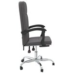 Chaise fauteuil siège pivotante de inclinable de bureau informatique étude similicuir gris 02_0024249