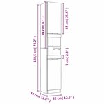 vidaXL Ensemble d'armoires de salle de bain 4 Pièces sonoma gris