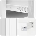 vidaXL Cabinet de chevet mural 2 Pièces Blanc brillant 33 x 34 5 x 24 cm