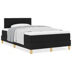 vidaXL Lit boxspring avec matelas avec matelas Noir 120 x 200 cm tissu