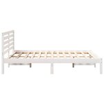vidaXL Cadre de lit Blanc 120 x 200 cm Bois massif en pin