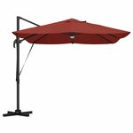 vidaXL Parasol Terre cuite 351 x 250 x 253 cm Polyester et Aluminium