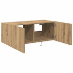 Buffet TV vidaXL avec lumières LED Chêne Artisan 80x35x31 cm