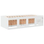 vidaXL Lit de jour avec tiroirs sans matelas blanc 90x200 cm