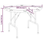 vidaXL Table de poker pliable 8 joueurs Vert 108x108x75 cm