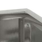 vidaXL Cache-pot de jardin Argent 80 x 80 x 50 cm Acier inoxydable