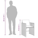 vidaXL Ensemble à manger de jardin et coussins 11 Pièces marron rotin