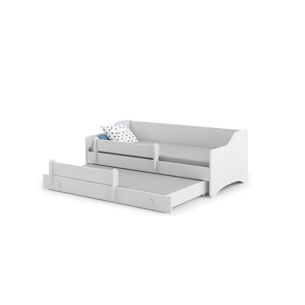 Lit enfant ERYK blanc + gigogne 160 avec matelas