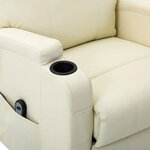 Vidaxl fauteuil releveur inclinable crème similicuir