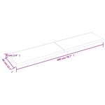 vidaXL Étagère murale 200x40x(2-6) cm bois de chêne massif non traité